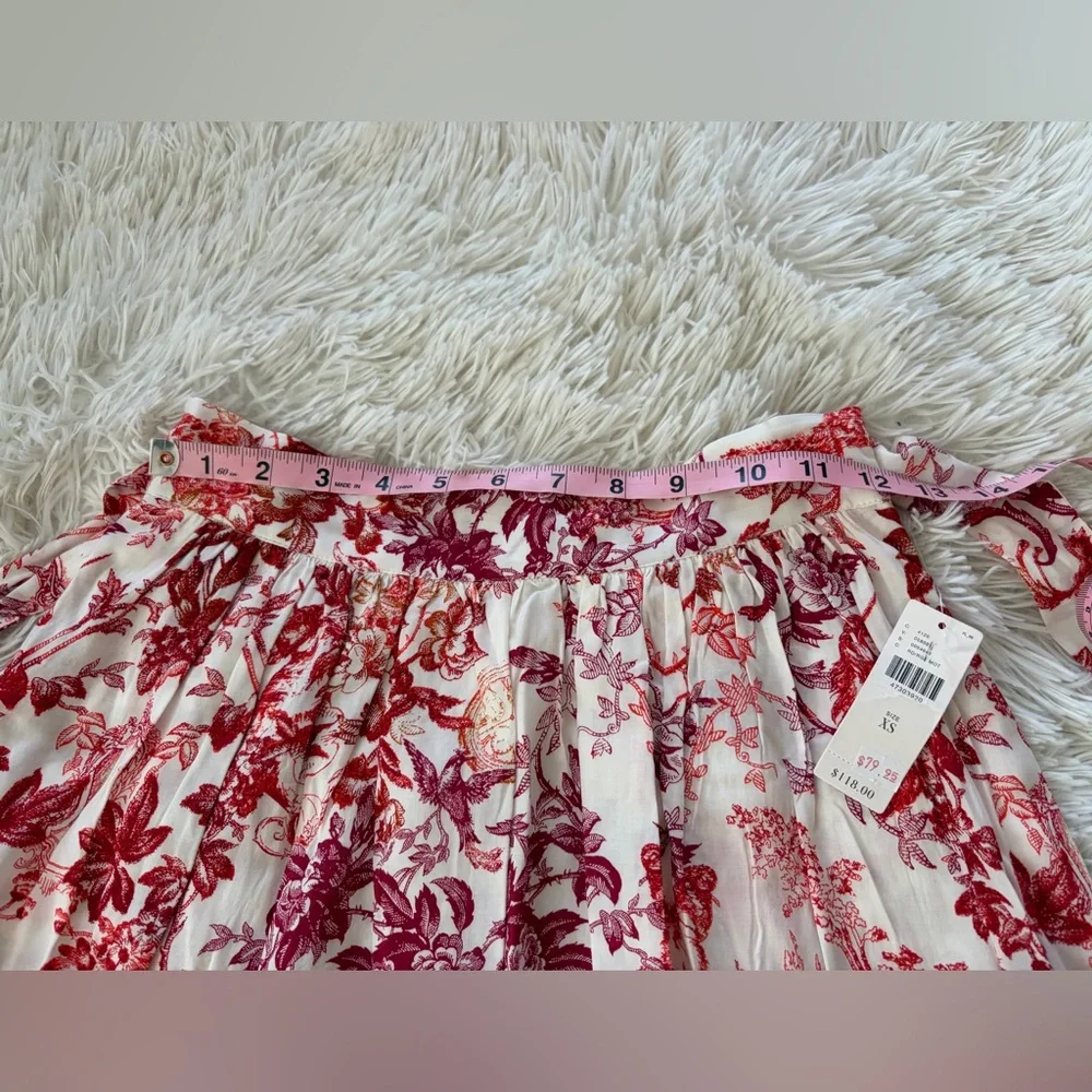 Anthropologie Maeve Red Midi Skirt - Size XS - NWT - Picture 9 of 11